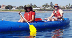 Canoeing on swan bay