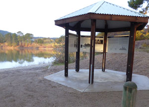 information hut at lake sambell