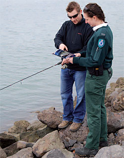 Fisheries Officer and Fisherman