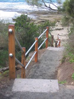 Stone stairs at Grey River