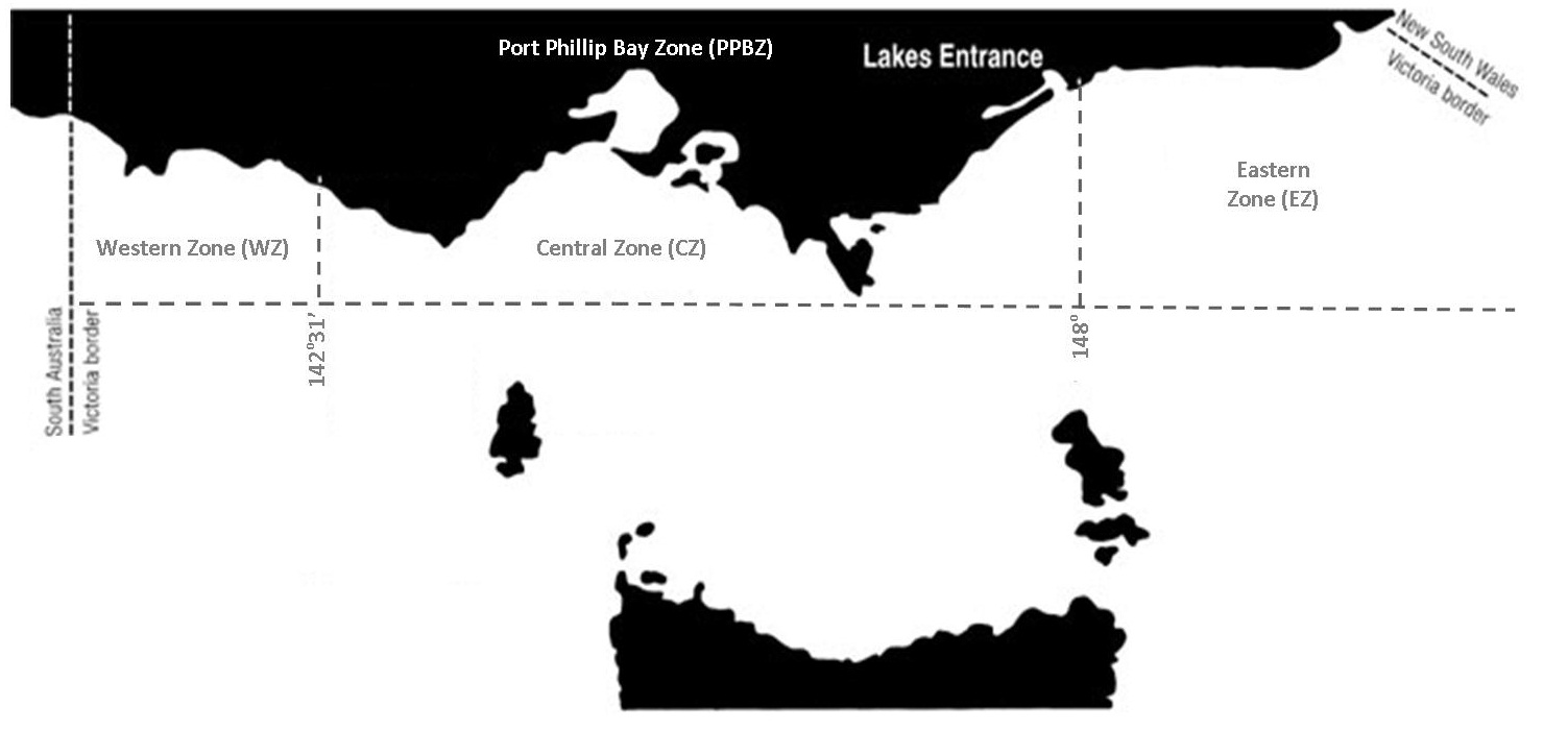 Commercial sea urchin fishery management zones