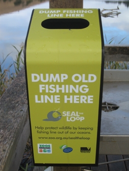 &quot;A fishing line disposal bin at Hopkins River, Warrnambool.&quot;