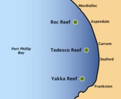 areas for reef fishing in port phillip bay