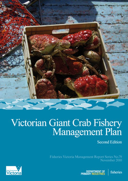 Victorian Giant Crab Fishery Management Plan cover