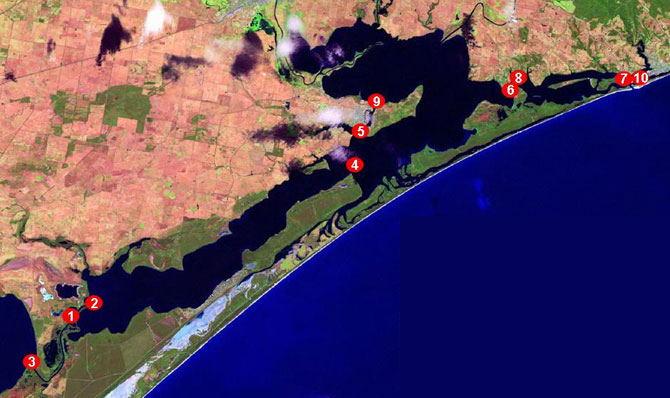 Figure 9. Map of movement patterns of fish 4893. Tagged and released at Hollands Landing.