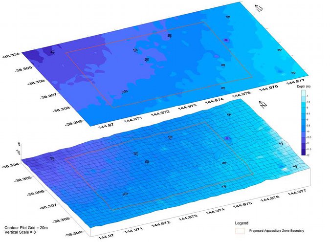 Figure 2: Surface and three dimensional contour plot of the DAFR 