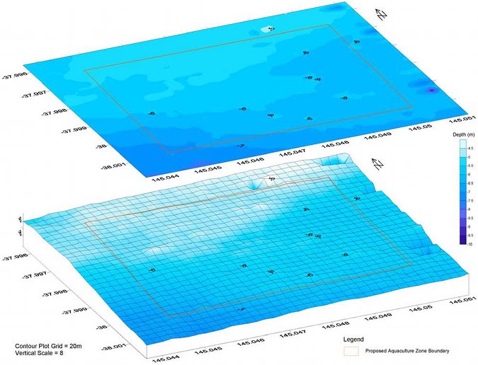 Figure 6: Surface and three dimensional contour plot of BAFR extension and existing area