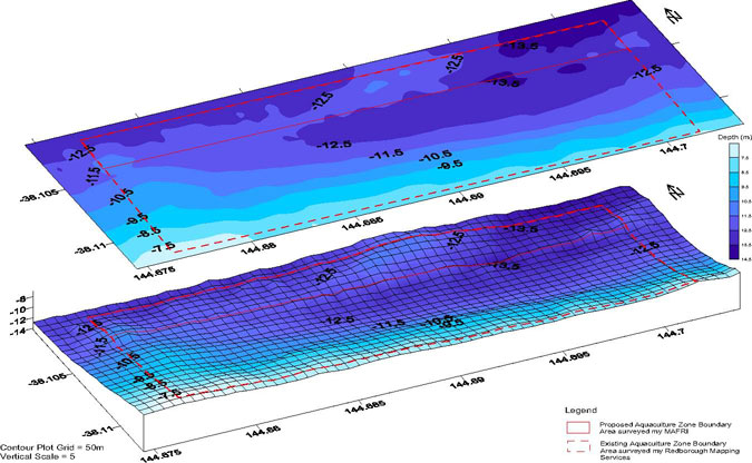 Figure 3: Surface and three dimensional contour plot of GPAFR extension and existing area (Source: McKinnon et al. 2004. Click image for a larger version.