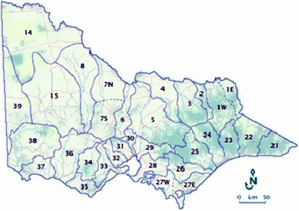  Natural range of endemic fish 