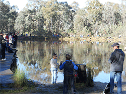 Photo showing anglers enjoying the $1,600 Family Fishing Day at Bogong