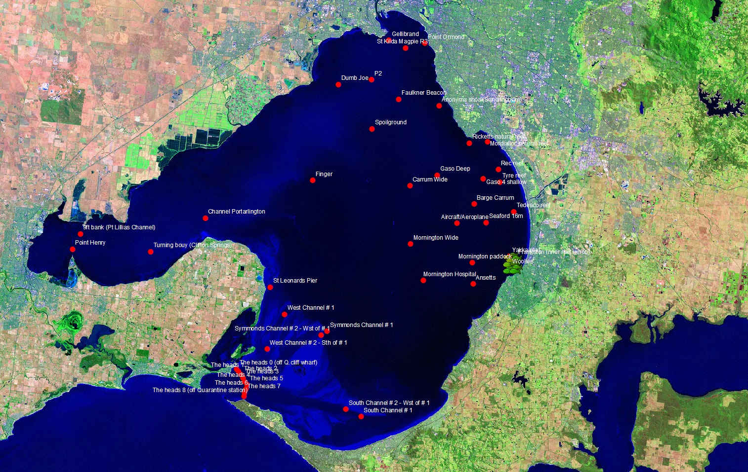 Port Phillip Bay Depth Chart